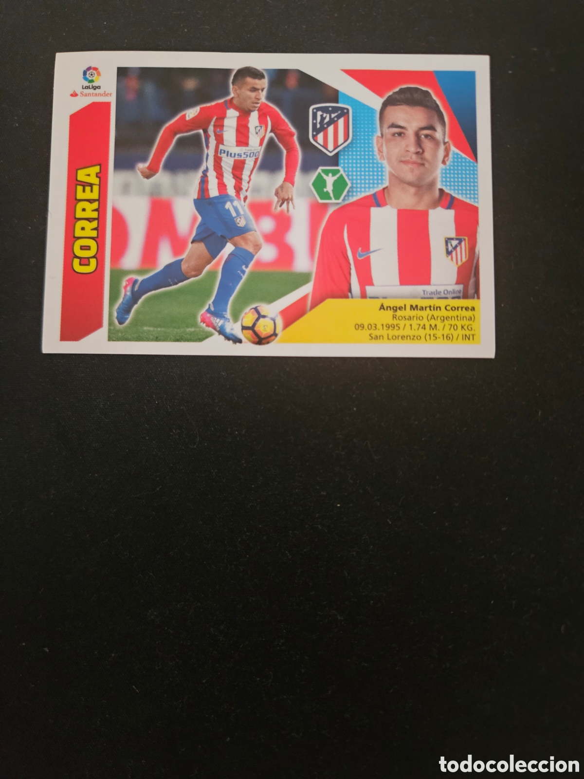 Cromos de f&uacute;tbol: CORREA N&ordm; 14B ATL&Eacute;TICO DE MADRID &ndash; LIGA ESTE 2017-18 PANINI