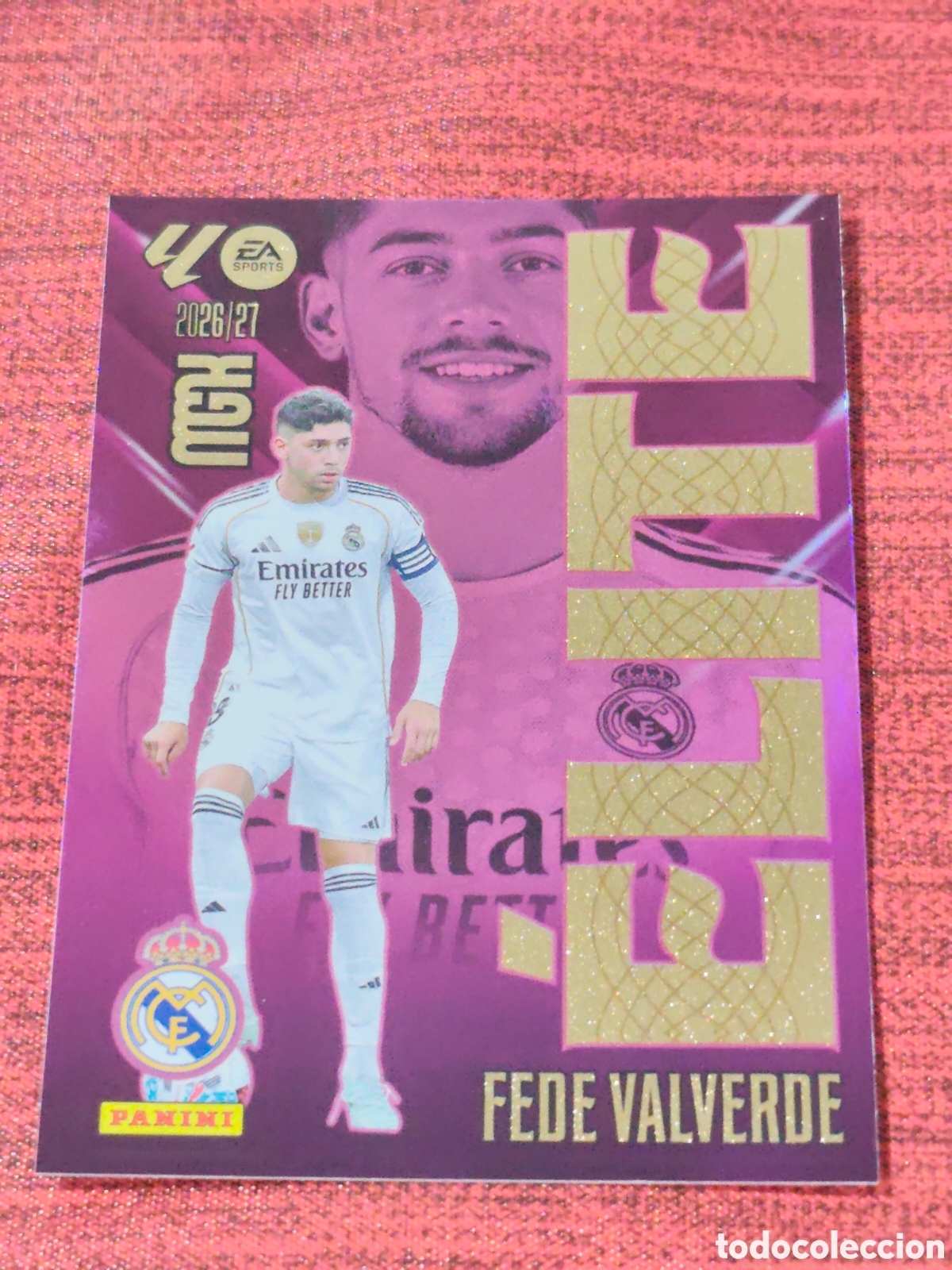 Cromos de f&uacute;tbol: &Eacute;LITE 5 FEDE VALVERDE REAL MADRID MEGACRACKS 2026 2027