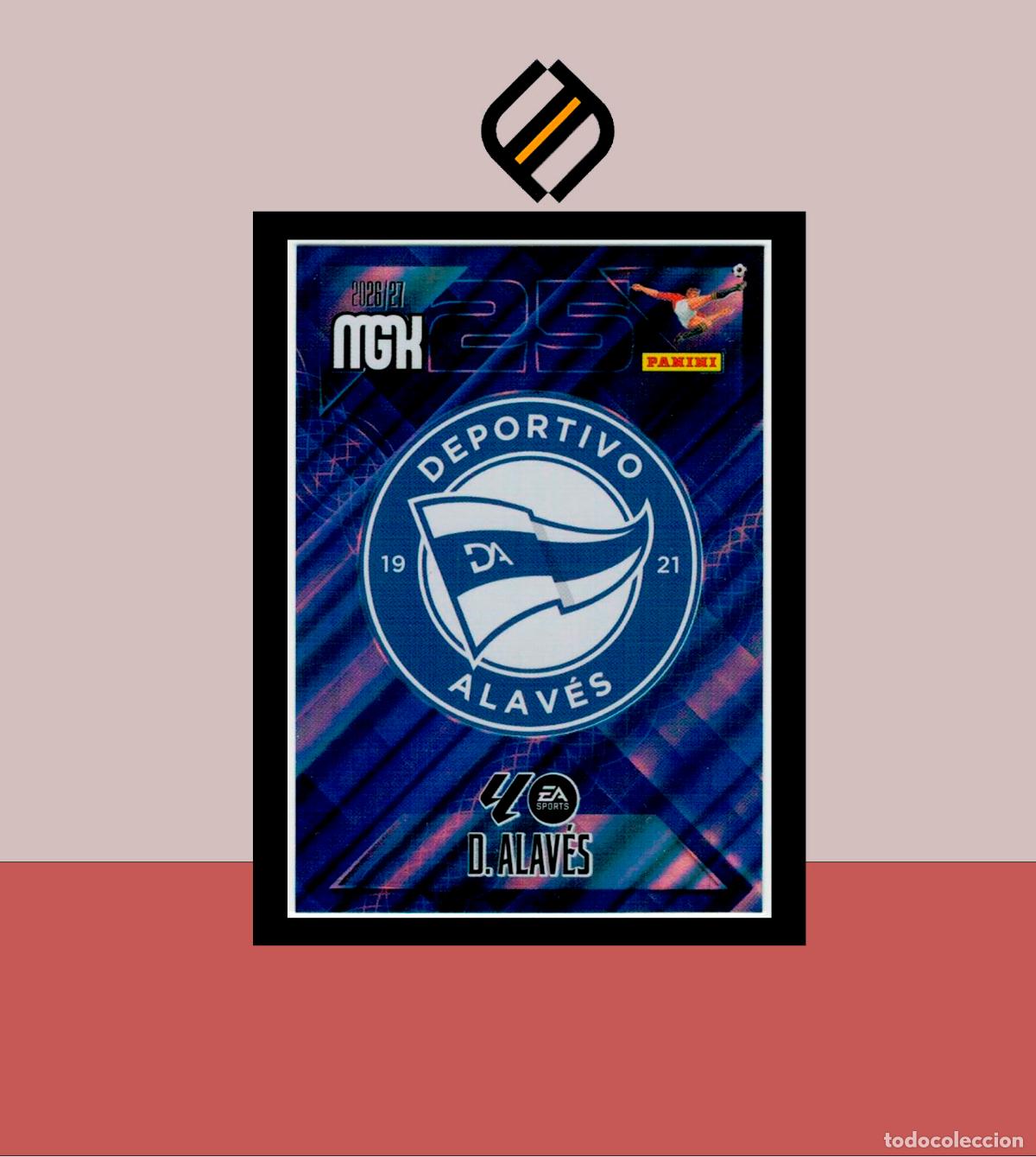 Cromos de f&uacute;tbol: MEGACRACKS 2026 2027 26 27 PANINI N&ordm; 19 ESCUDO DEPORTIVO ALAV&Eacute;S COLECCI&Oacute;N ALB&Uacute;M MGK