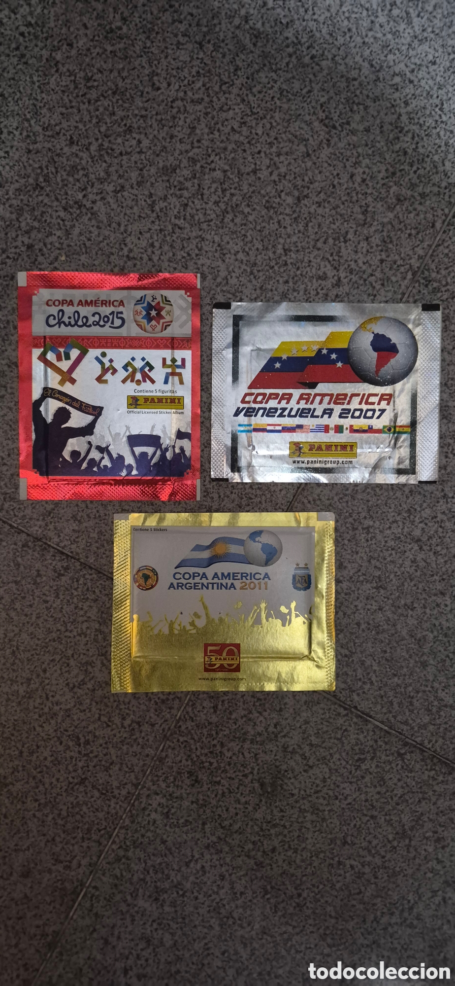 Cromos de f&uacute;tbol: 3 SOBRES COPA AM&Eacute;RICA - Foto 1