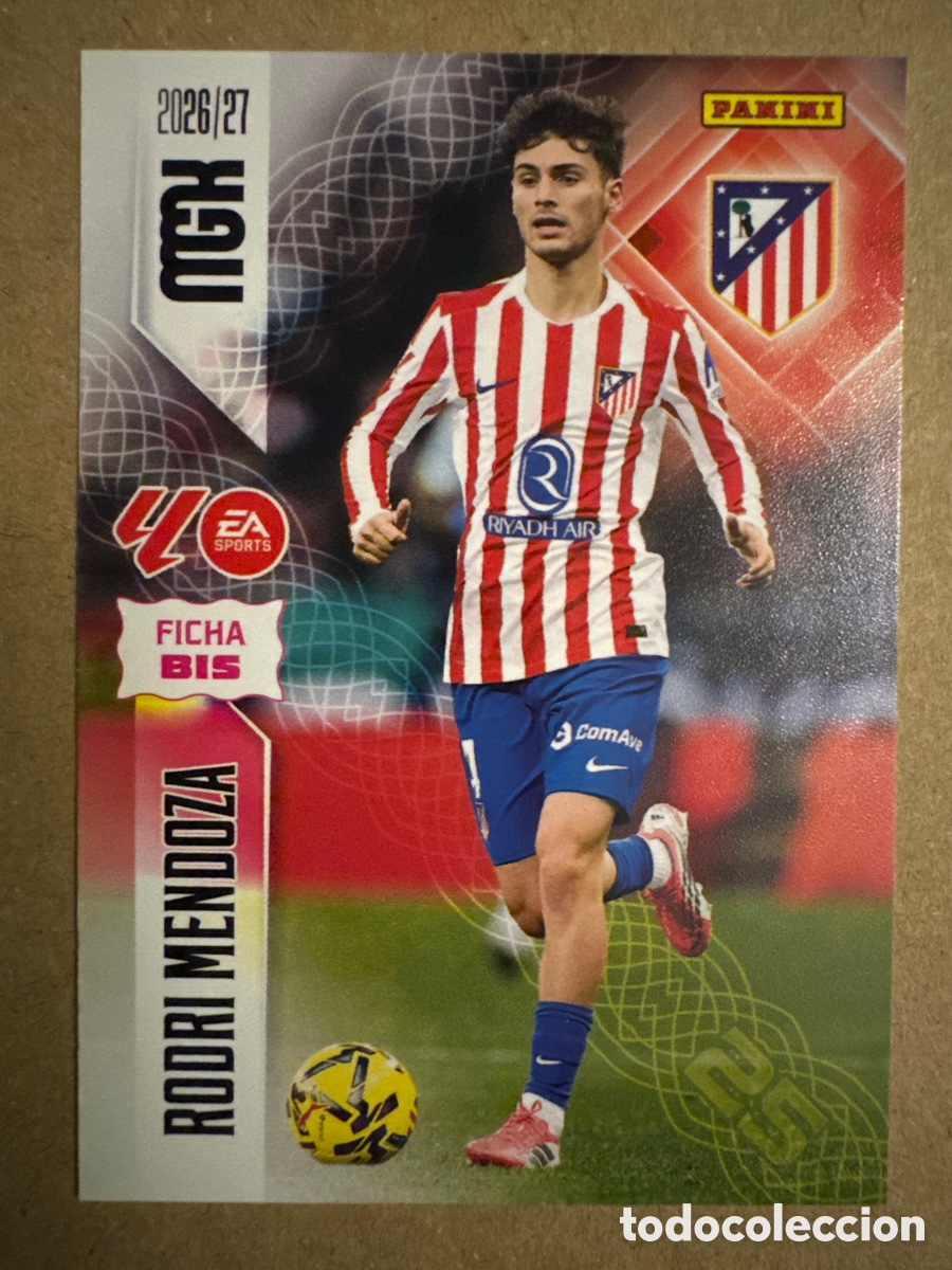 Cromos de f&uacute;tbol: # BIS 63 Rodri Mendoza Atl&eacute;tico de Madrid Megacracks 26 27 2026 2027 2 Segunda 2a 2&ordf; Edici&oacute;n