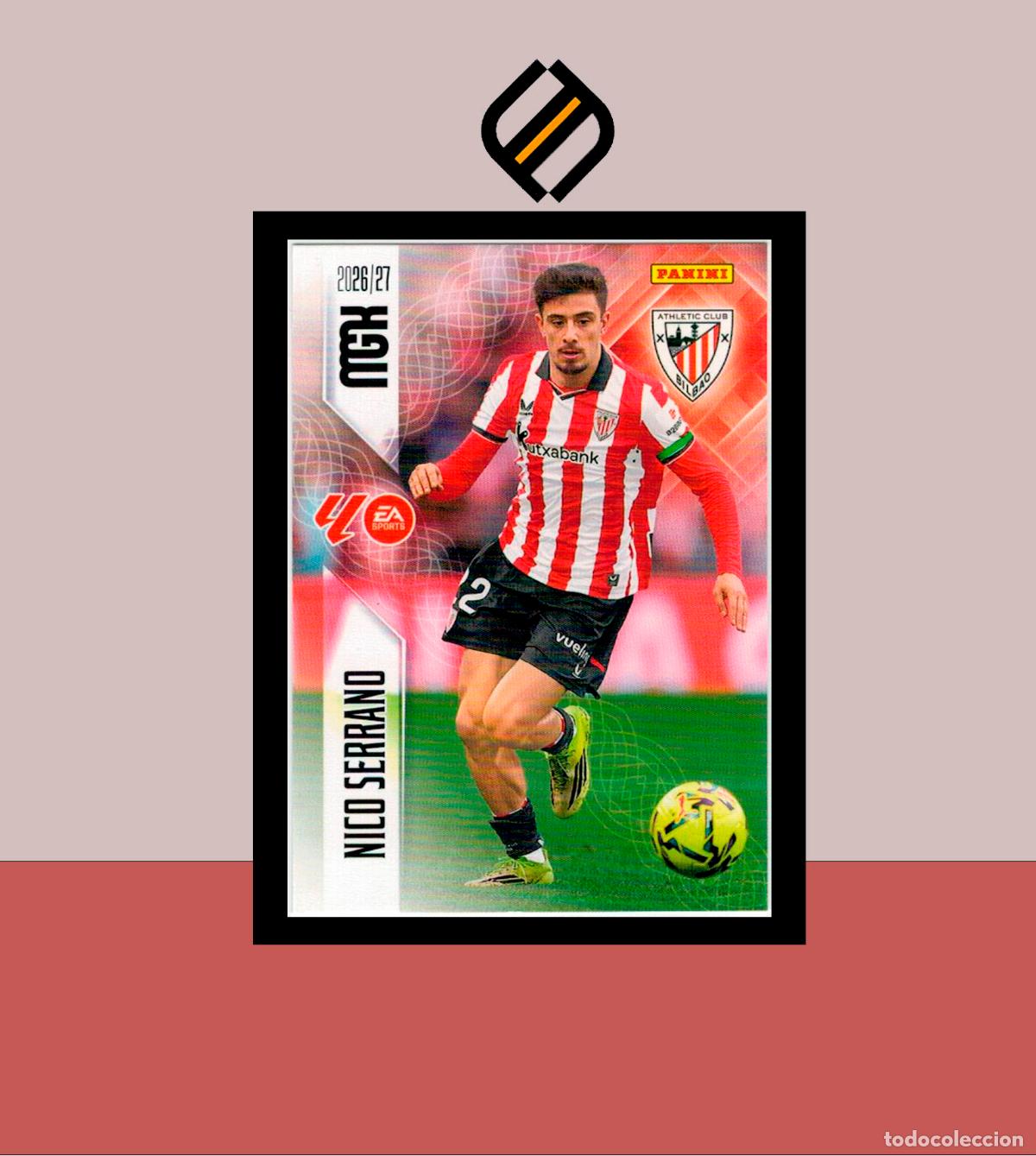 Football Stickers: MEGACRACKS 2026 2027 26 27 PANINI N&ordm; 49 NICO SERRANO ATHLETIC CLUB BILBAO COLECCI&Oacute;N ALB&Uacute;M MGK
