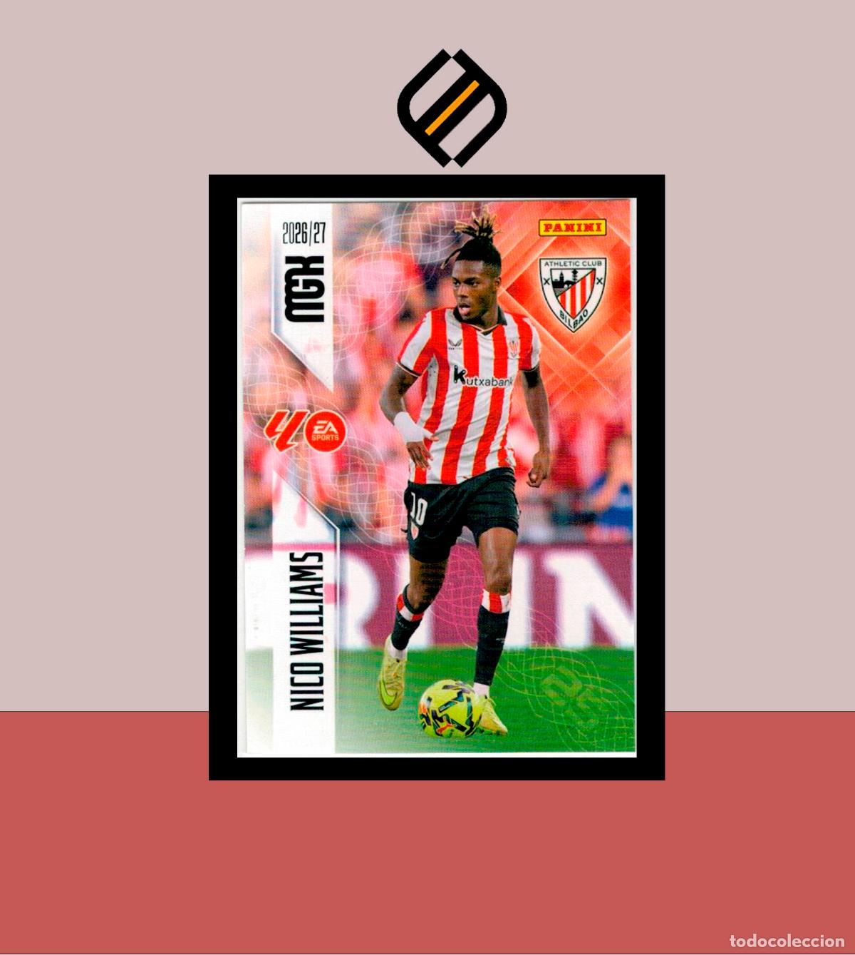 Fu&szlig;ball-Sticker: MEGACRACKS 2026 2027 26 27 PANINI N&ordm; 54 NICO WILLIAMS ATHLETIC CLUB BILBAO COLECCI&Oacute;N ALB&Uacute;M MGK
