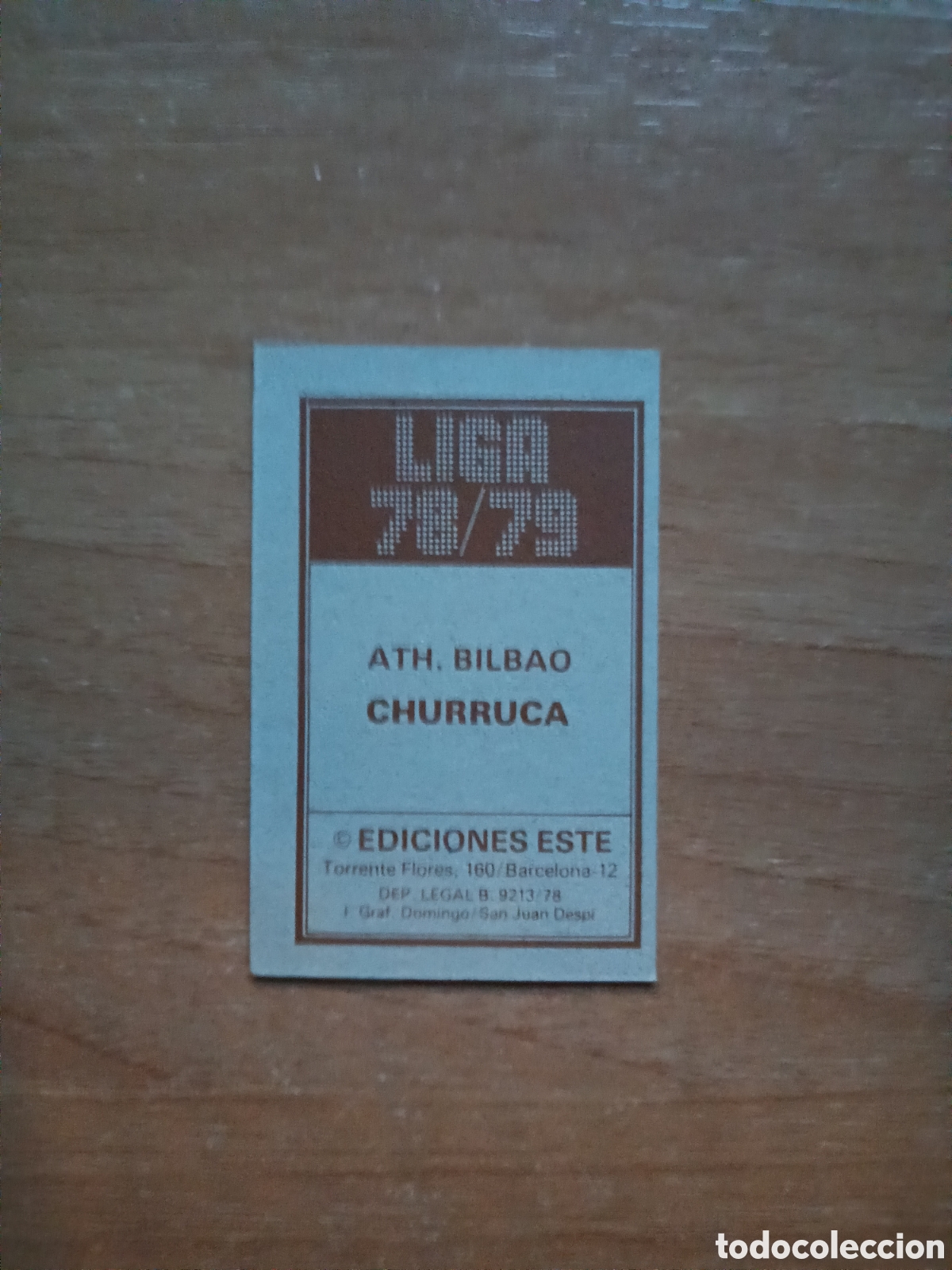 Cromos de f&uacute;tbol: CHURRUCA Ath.Bilbao ESTE 78.79 NUEVO - Foto 2