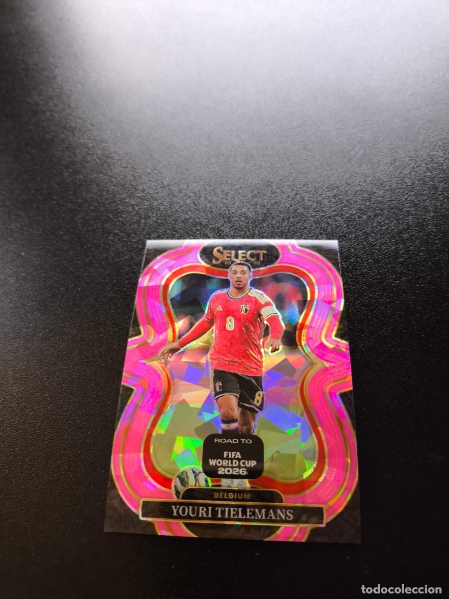 Cromos de f&uacute;tbol: 163 Youri Tielemans BELGIUM PINK ICE PANINI SELECT ROAD TO FIFA WORLD CUP MUNDIAL 2026 NO LIGA ESTE
