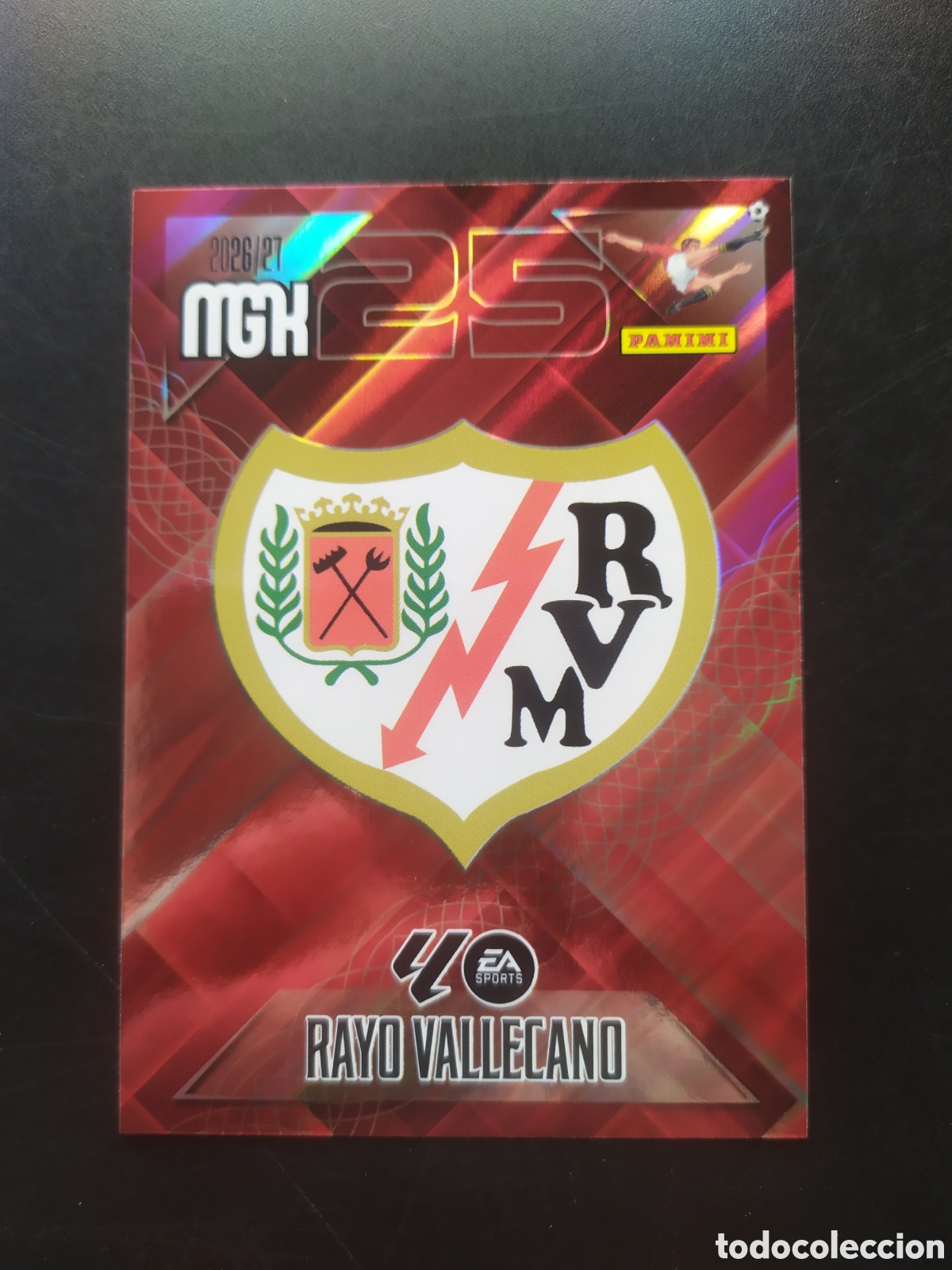 Cromos de f&uacute;tbol: Megacracks 2026 2027 26 27 panini escudo n&deg; 289 Rayo Vallecano