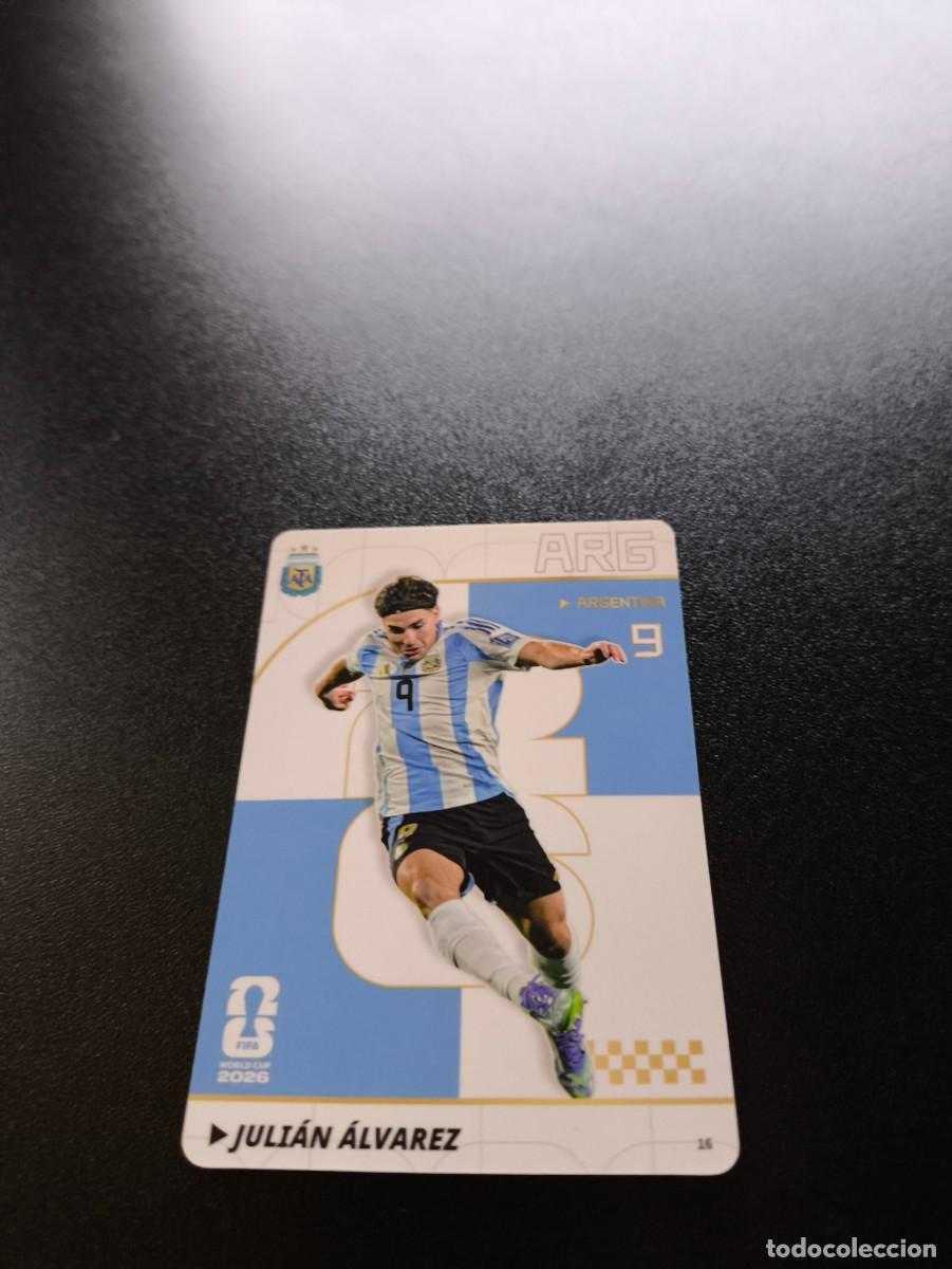 Cromos de f&uacute;tbol: 16 Juli&aacute;n &Aacute;lvarez ARGENTINA PANINI KAYOU FIFA WORLD CUP MUNDIAL 2026 NO LIGA ESTE MEGACRACKS