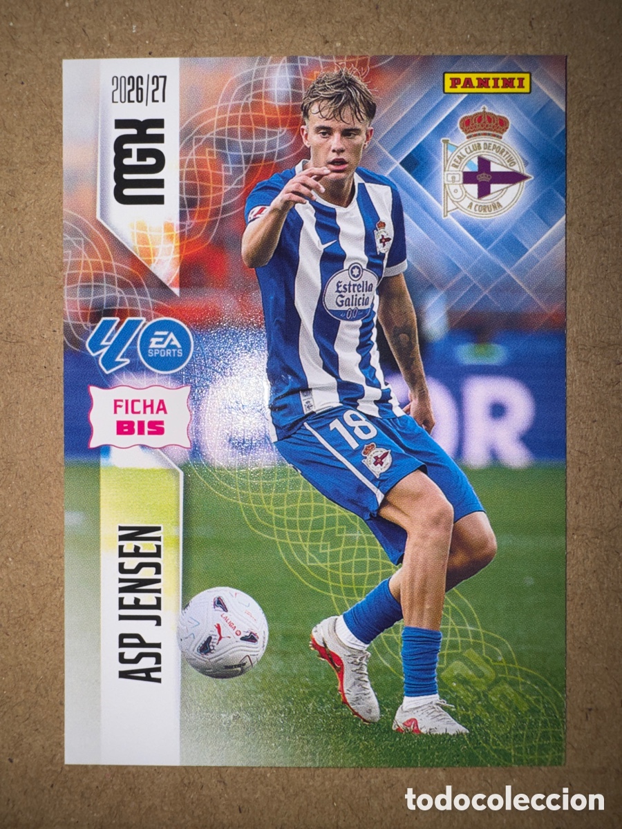 Cromos de f&uacute;tbol: # BIS 140 Asp Jensen Deportivo Coru&ntilde;a Megacracks 26 27 2026 2027 2 Segunda 2a 2&ordf; Edici&oacute;n