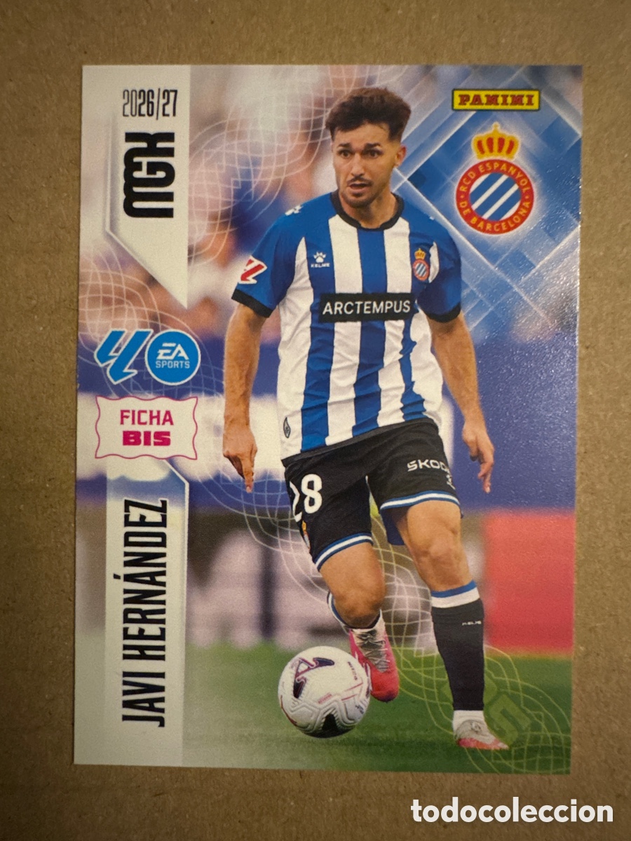 Cromos de f&uacute;tbol: # BIS 175 Javi Hern&aacute;ndez Espanyol Megacracks 26 27 2026 2027 2 Segunda 2a 2&ordf; Edici&oacute;n