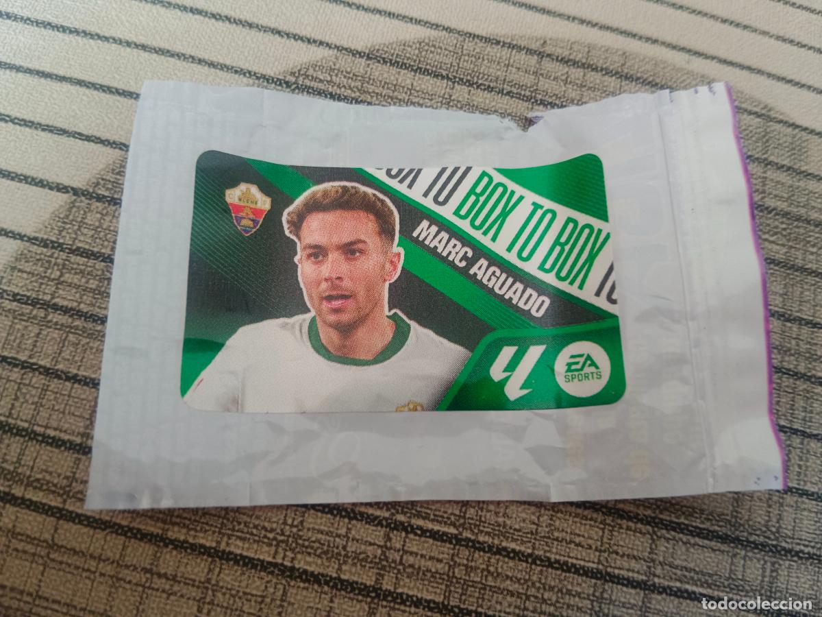 Cromos de f&uacute;tbol: TEMPORADA 2026 2027 26 27 CHICLE BOX TO BOX MARC AGUADO ELCHE ESTE