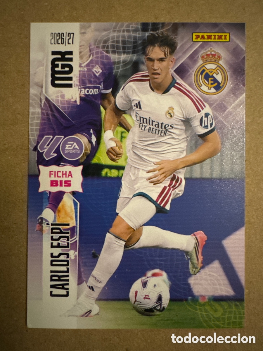 Cromos de f&uacute;tbol: # BIS 233 Carlos Esp&iacute; Real Madrid Megacracks 26 27 2026 2027 2 Segunda 2a 2&ordf; Edici&oacute;n