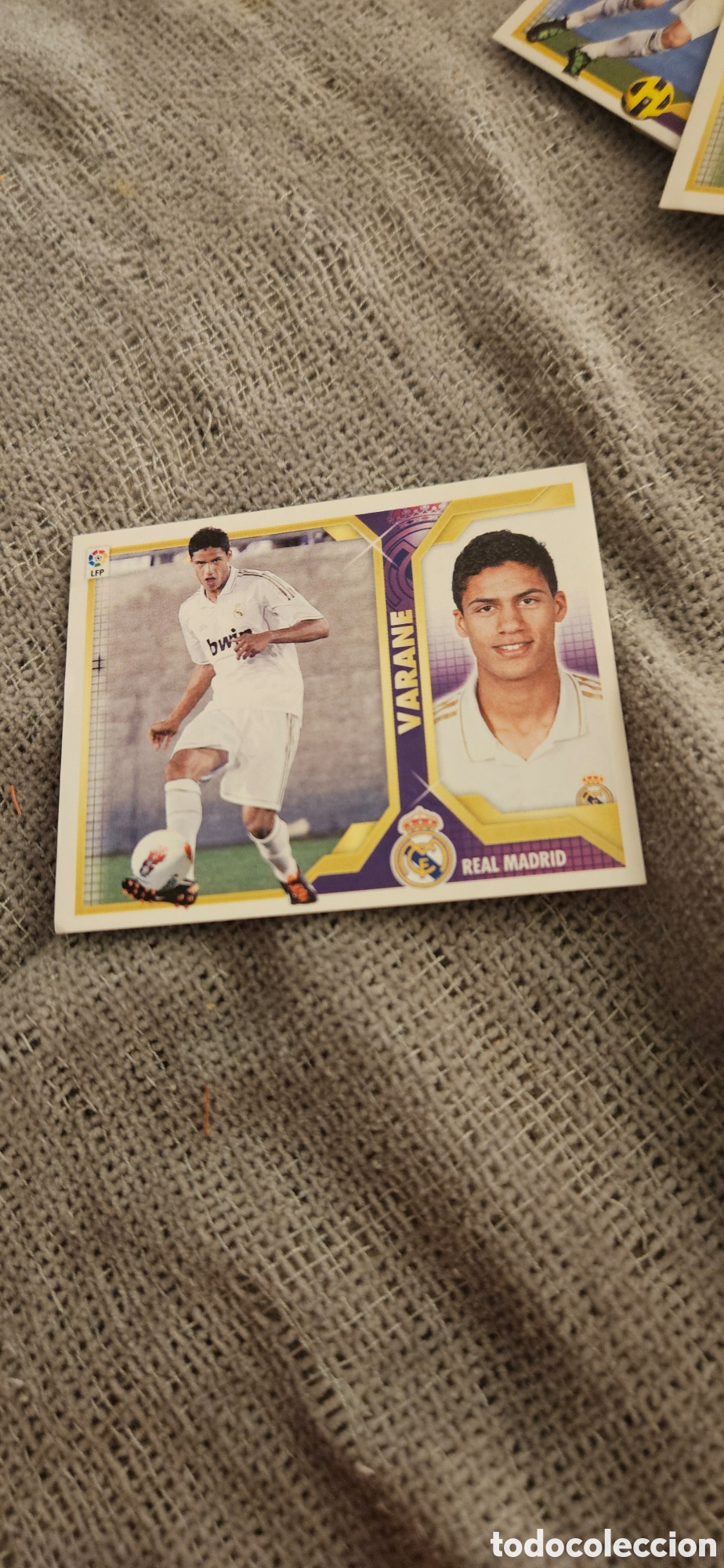 Cromos de f&uacute;tbol: Varane real Madrid este 2011 2012 11 12 sin pegar coloca