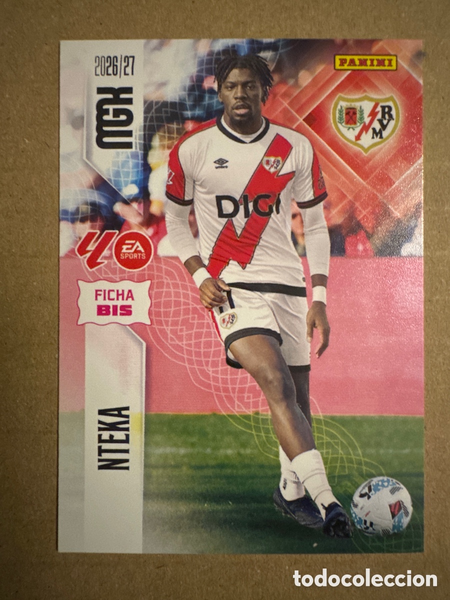 Cromos de f&uacute;tbol: # BIS 297 Nteka Rayo Vallecano Megacracks 26 27 2026 2027 2 Segunda 2a 2&ordf; Edici&oacute;n