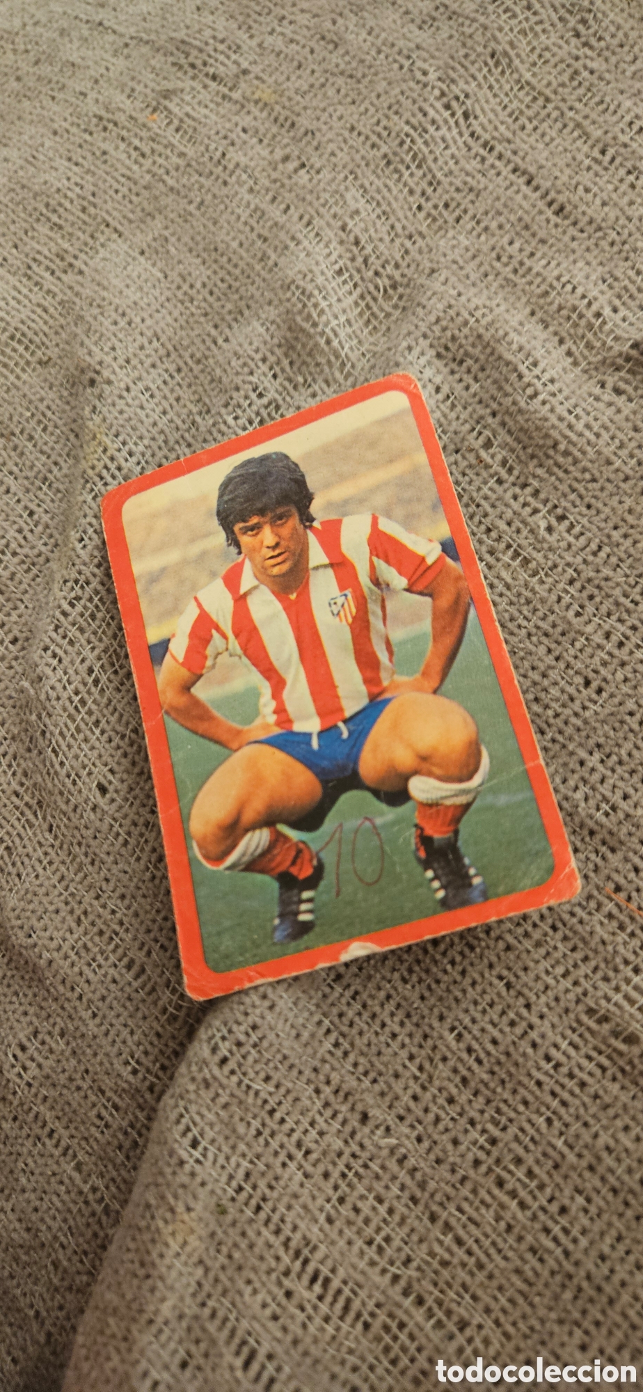Fu&szlig;ball-Sticker: Aguilar 28 atl&eacute;tico de Madrid Ruiz romero 1977 1978 77 78 sin pegar campeonato liga