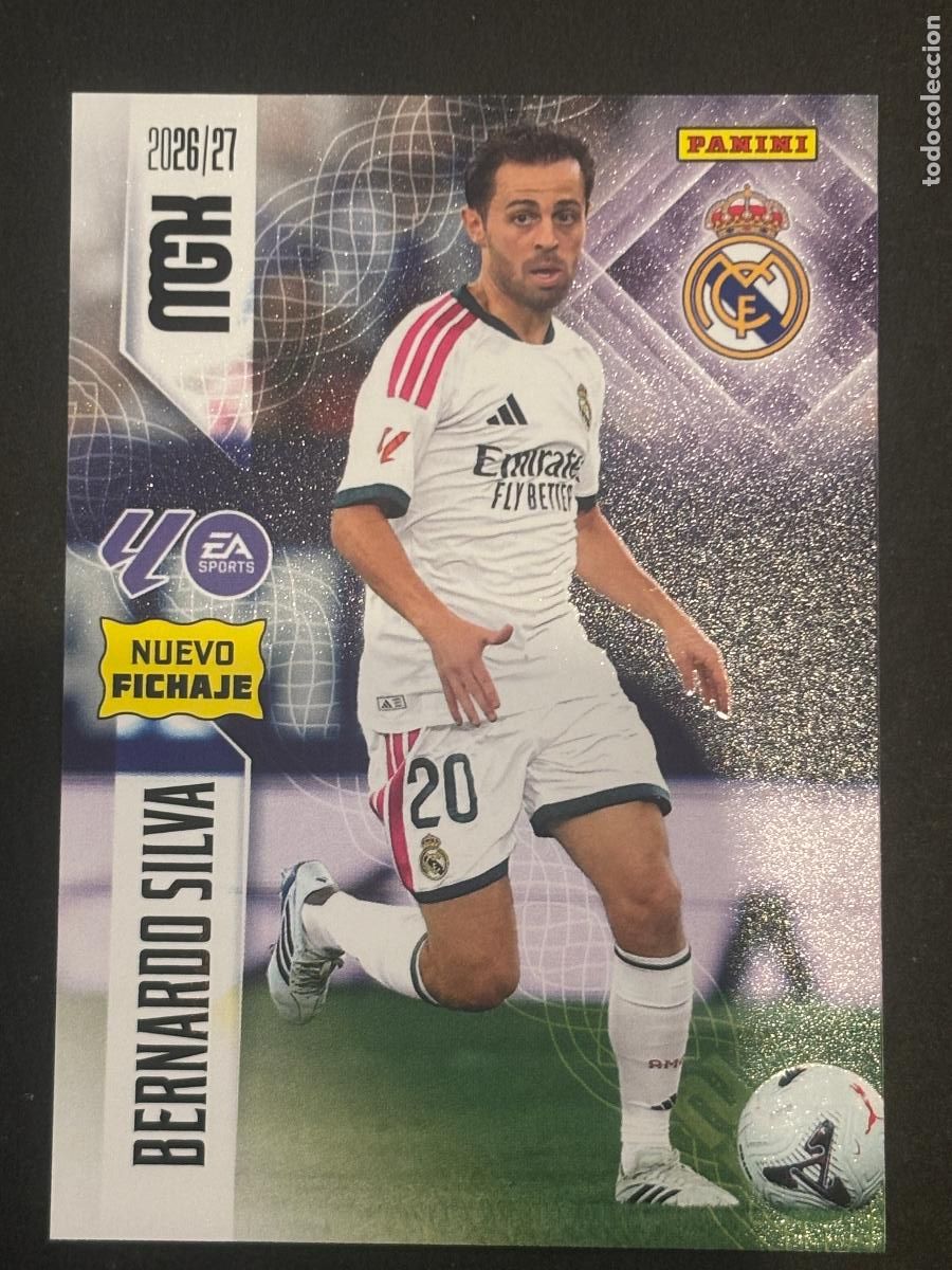 Cromos de f&uacute;tbol: 488 BERNARDO SILVA REAL MADRID NUEVOS FICHAJES 2&ordf; EDICI&Oacute;N MEGACRACKS MGK 26-27 2026-2027