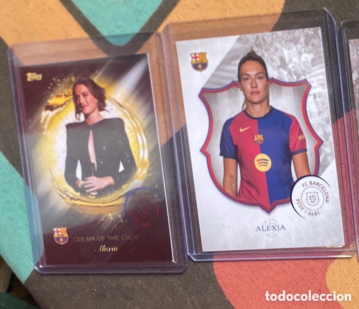 Cromos de f&uacute;tbol: 2 Topps Alexia 125 aniversario Barcelona Balon de oro