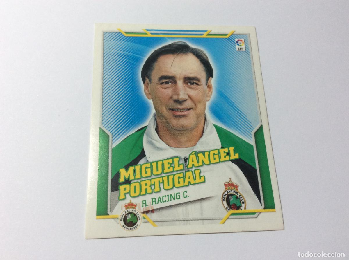 Cromos de f&uacute;tbol: Entrenador Miguel Angel Portugal Racing Santander Liga Este 2010 2011 10 11 Panini