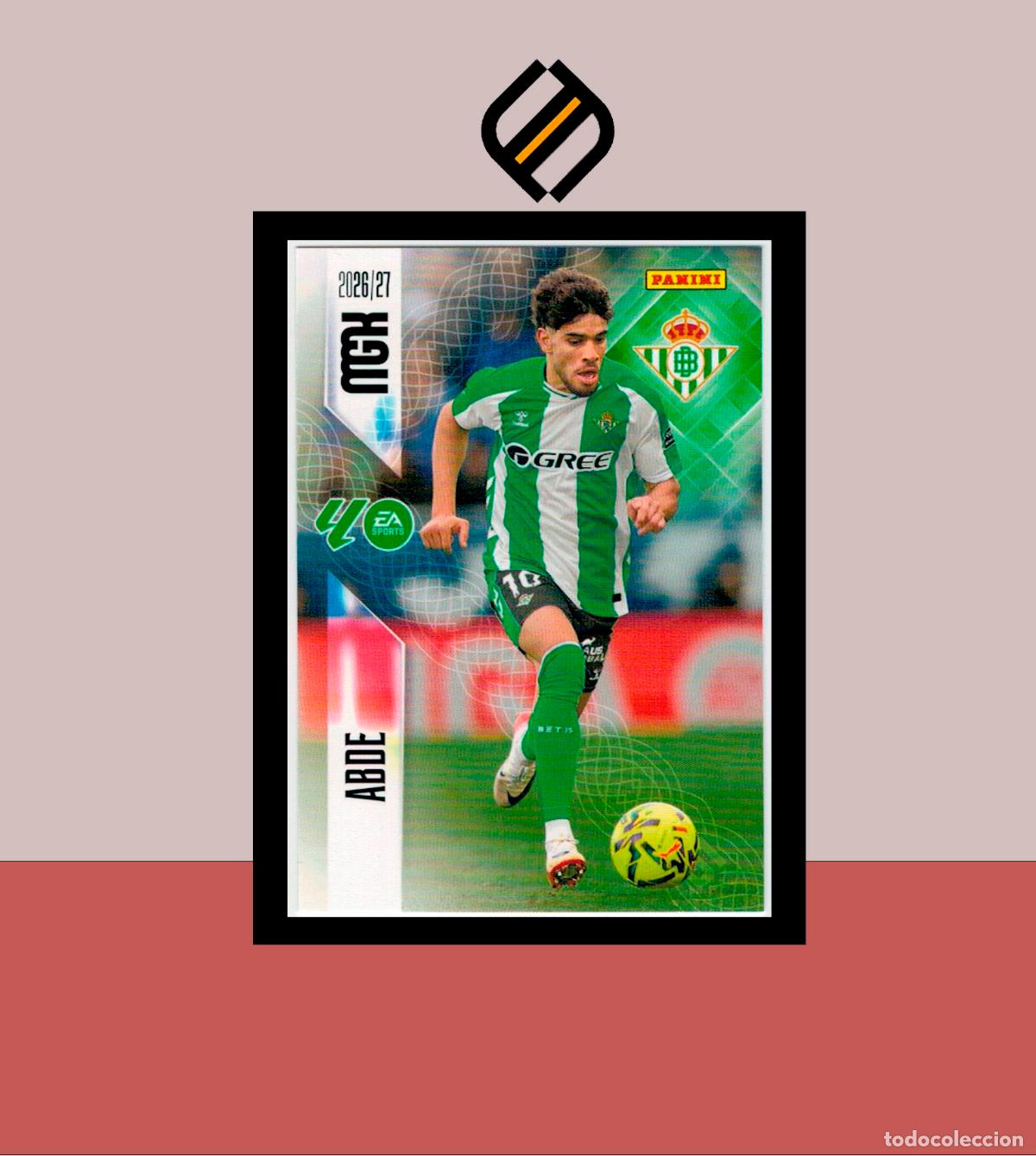Cromos de f&uacute;tbol: MEGACRACKS 2026 2027 26 27 PANINI N&ordm; 108 ABDE REAL BETIS COLECCI&Oacute;N ALB&Uacute;M MGK