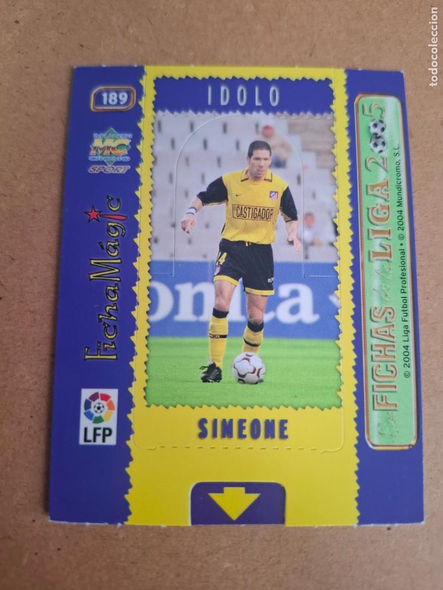 Cromos de f&uacute;tbol: MUNDICROMO 2004 2005 04 05 - 189 SIMEONE ( MAGIC CARD ) - AT. MADRID