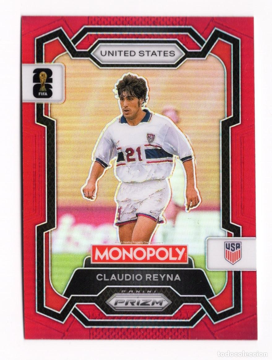 Cromos de f&uacute;tbol: Claudio Reyna Red Rojo Paralelo Panini Prizm Monopoly World Cup 2026