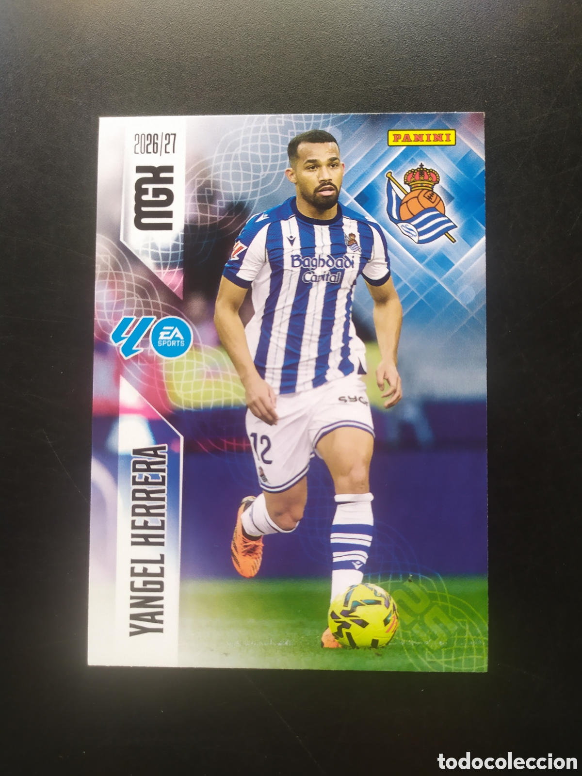 Cromos de f&uacute;tbol: Megacracks 2026 2027 26 27 panini Yangel Herrera n&deg; 318 Real Sociedad