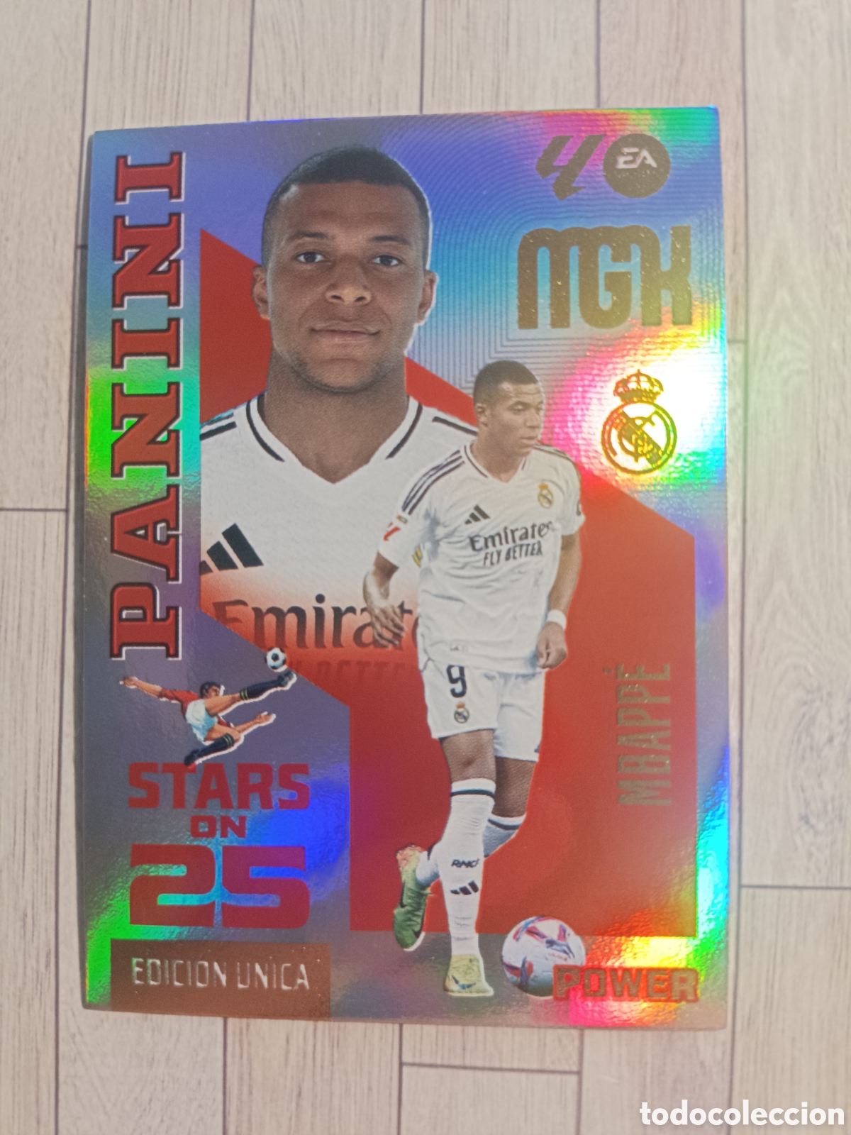 Cromos de f&uacute;tbol: P450 MBAPPE REAL MADRID STARS ON 25 EDICION UNICA POWER MEGACRACKS MGK 26 27 PANINI 2026 2027