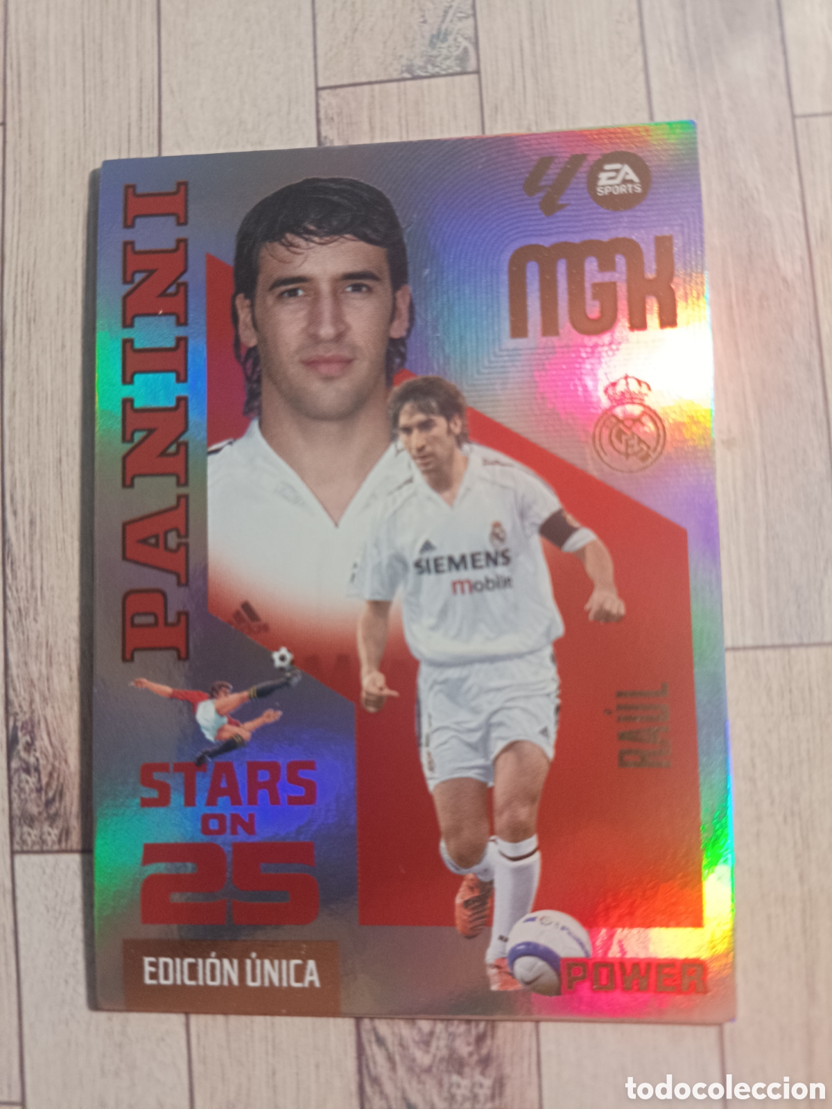 Cromos de f&uacute;tbol: P425 RAUL REAL MADRID STARS ON 25 EDICION UNICA POWER MEGACRACKS MGK 26 27 PANINI 2026 2027