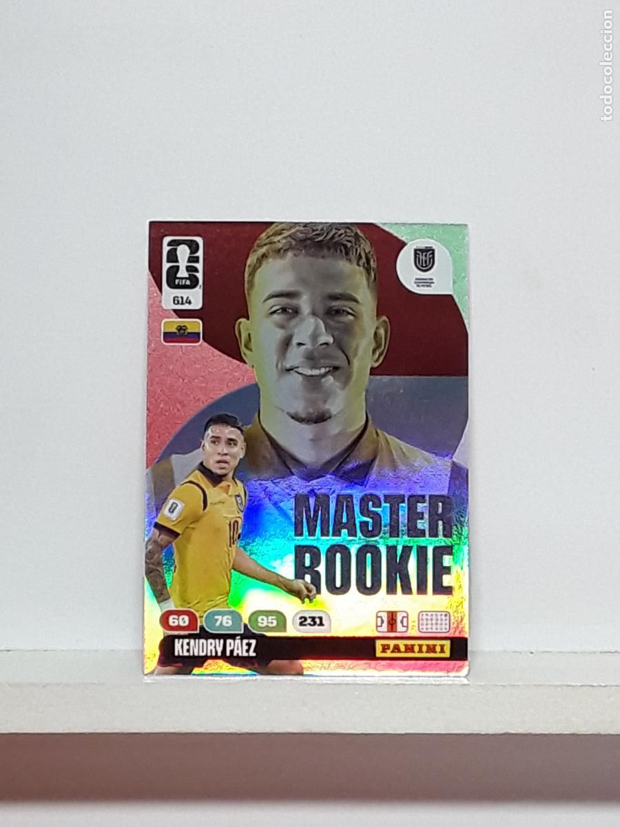 Cromos de f&uacute;tbol: ADRENALYN MUNDIAL 2026 WORLD CUP 26 ALBUM PANINI N 614 ECUADOR MASTER ROOKIE KENDRY PAEZ