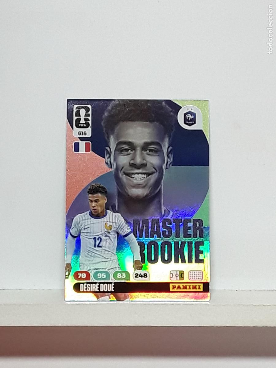 Cromos de f&uacute;tbol: ADRENALYN MUNDIAL 2026 WORLD CUP 26 ALBUM PANINI N 616 FRANCIA FRANCE MASTER ROOKIE DESIRE DOUE