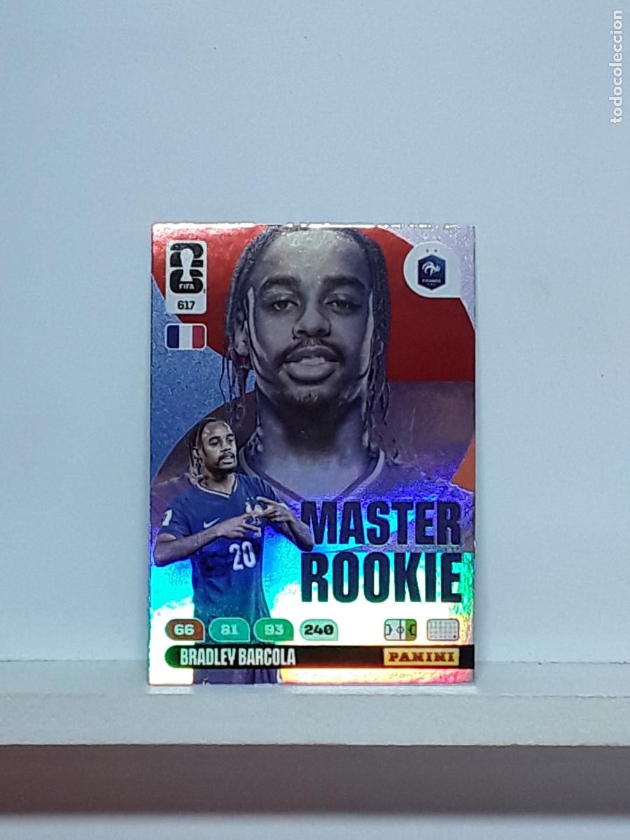 Cromos de f&uacute;tbol: ADRENALYN MUNDIAL 2026 WORLD CUP 26 ALBUM PANINI N 617 FRANCIA FRANCE MASTER ROOKIE BRADLEY BARCOLA