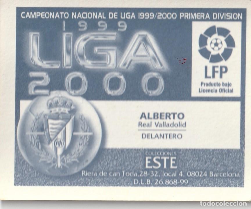 Cromos de f&uacute;tbol: ESTE 99-00 ALBERTO. NUNCA PEGADO. - Foto 2