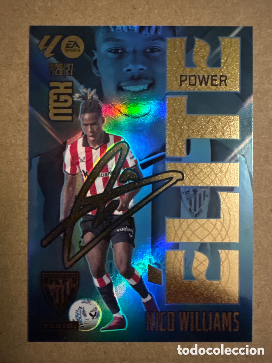 Cromos de f&uacute;tbol: # P 12 12P Nico Williams Athletic Club Bilbao ELITE POWER Megacracks 26 27 2026 2027