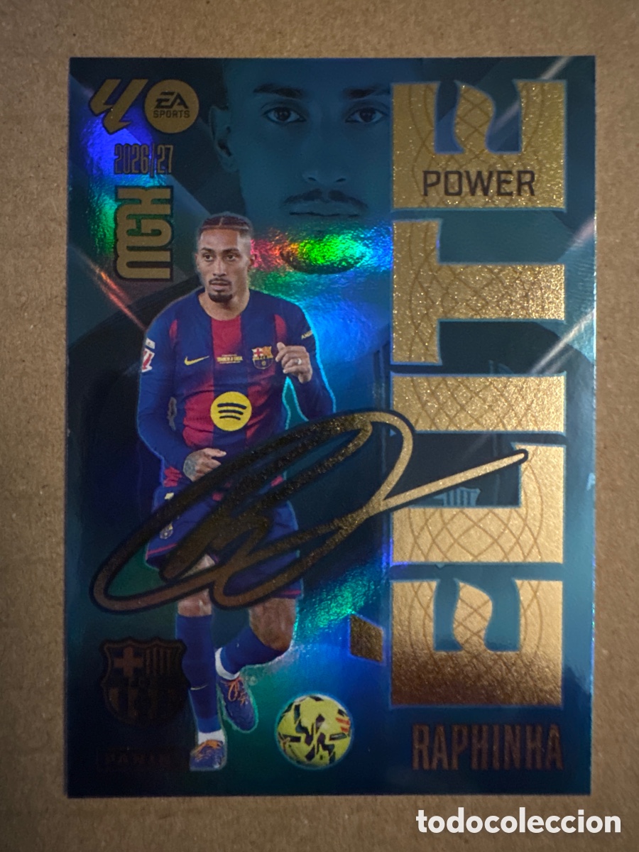 Cromos de f&uacute;tbol: # P 16 16P Raphinha FC Barcelona ELITE POWER Megacracks 26 27 2026 2027