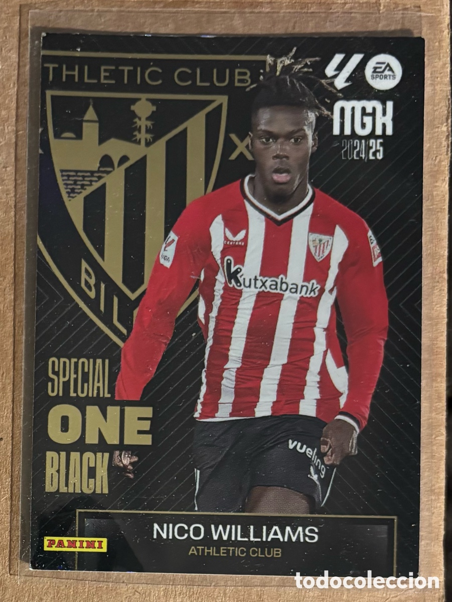 Cromos de f&uacute;tbol: NICO WILLIAMS (ATHLETIC CLUB BILBAO). CARTA SPECIAL ONE BLACK PANINI MEGACRACKS MGK 2025/26
