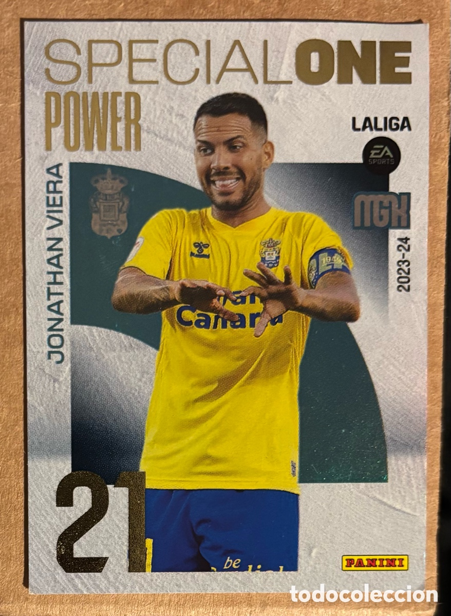 Cromos de f&uacute;tbol: JONATHAN VIERA (LAS PALMAS). CARTA POWER SPECIAL ONE PANINI MEGACRACKS MGK 2023/24. #P395