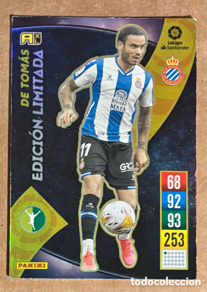 Cromos de f&uacute;tbol: RA&Uacute;LDE TOM&Aacute;S (ESPANYOL). CARTA EDICI&Oacute;N LIMITADA PANINI MEGACRACKS ADRENALYN XL LA LIGA 2021/22