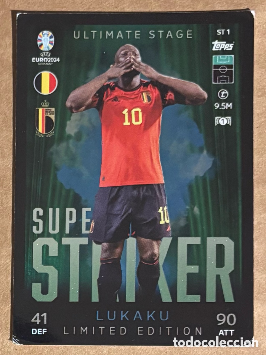 Cromos de f&uacute;tbol: LUKAKU (B&Eacute;LGICA). CARTA SUPER STRICKER LIMITED EDITION TOPPS MATCH ATTAX UEFA EURO 2024. #ST1