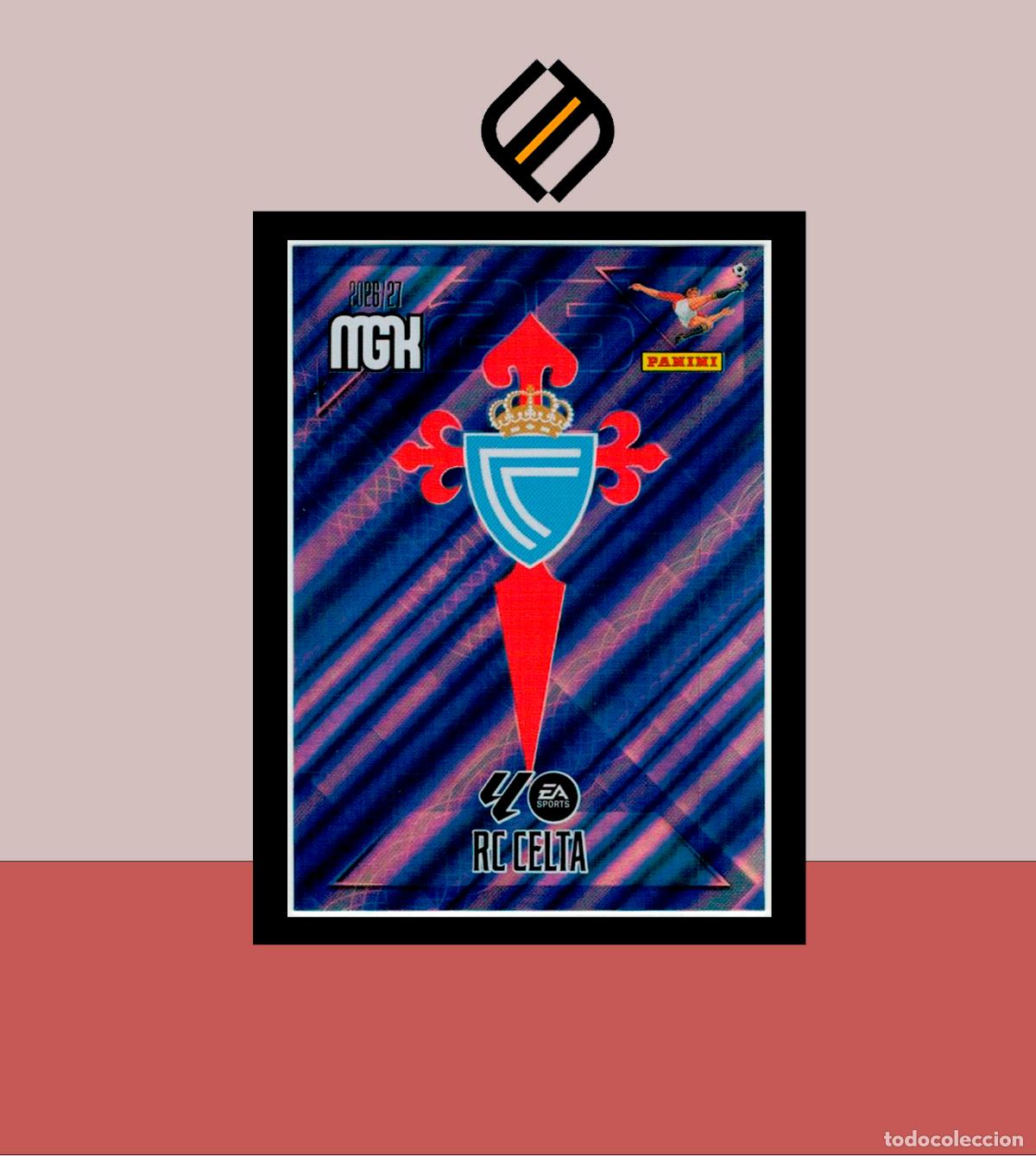 Cromos de f&uacute;tbol: MEGACRACKS 2026 2027 26 27 PANINI N&ordm; 109 ESCUDO CELTA DE VIGO COLECCI&Oacute;N ALB&Uacute;M MGK