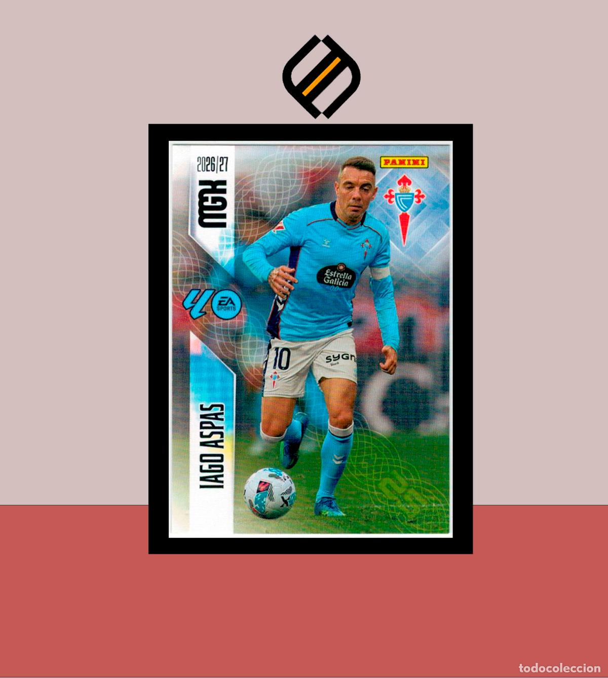 Cromos de f&uacute;tbol: MEGACRACKS 2026 2027 26 27 PANINI N&ordm; 124 IAGO ASPAS CELTA DE VIGO COLECCI&Oacute;N ALB&Uacute;M MGK