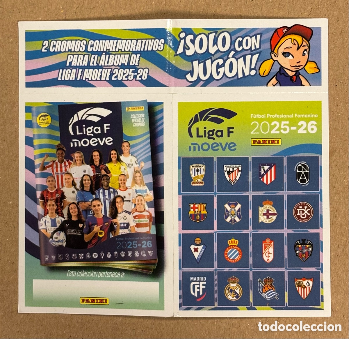 2 Cromos Conmemorativos Liga Femenina Moeve 2025/25. Panini - Revista Jugón