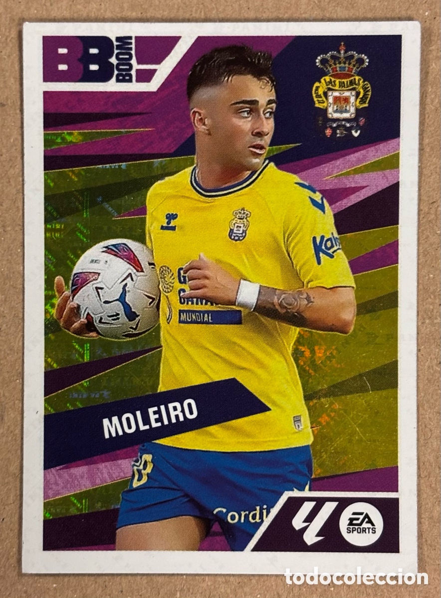 Cromos de f&uacute;tbol: MOLEIRO (VILLARREAL). CROMO BB BOOM N&deg; 14 PANNI ESTE LA LIGA 2024/25.