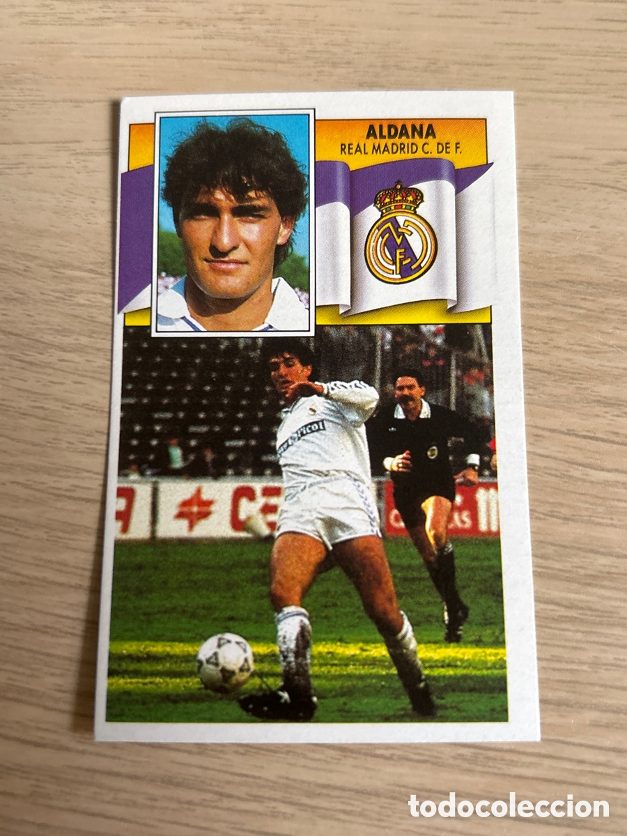 Cromos de f&uacute;tbol: ALDANA REAL MADRID LIGA ESTE 1990 1991 90 91 NUNCA PEGADO SIN PEGAR