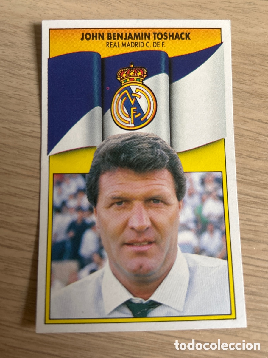 Cromos de f&uacute;tbol: TOSHACK ENTRENADOR REAL MADRID LIGA ESTE 1990 1991 90 91 NUNCA PEGADO SIN PEGAR