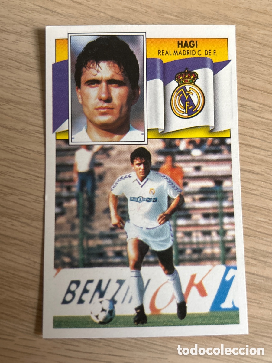 Cromos de f&uacute;tbol: HAGI REAL MADRID LIGA ESTE 1990 1991 90 91 NUNCA PEGADO SIN PEGAR