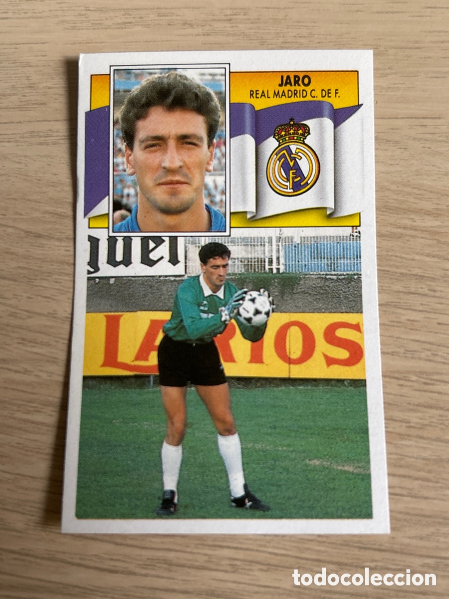 Cromos de f&uacute;tbol: JARO REAL MADRID FICHAJE 16 LIGA ESTE 1990 1991 90 91 NUNCA PEGADO SIN PEGAR