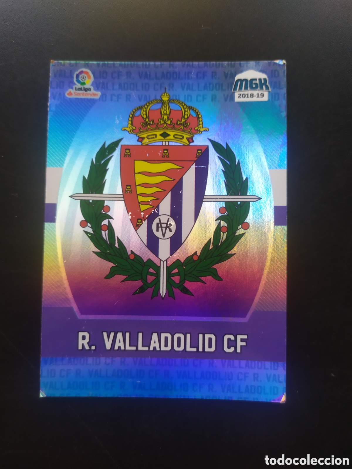 Cromos de f&uacute;tbol: Megacracks 2018 2019 18 19 panini escudo n&ordm; 487 Valladolid