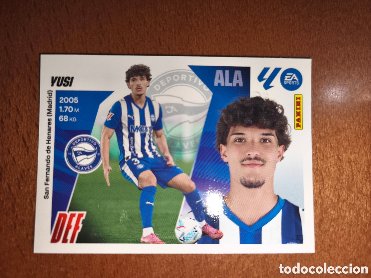 Cromos de f&uacute;tbol: Yusi coloca n&deg;6 Bis liga este 25/26 Deportivo Alav&eacute;s