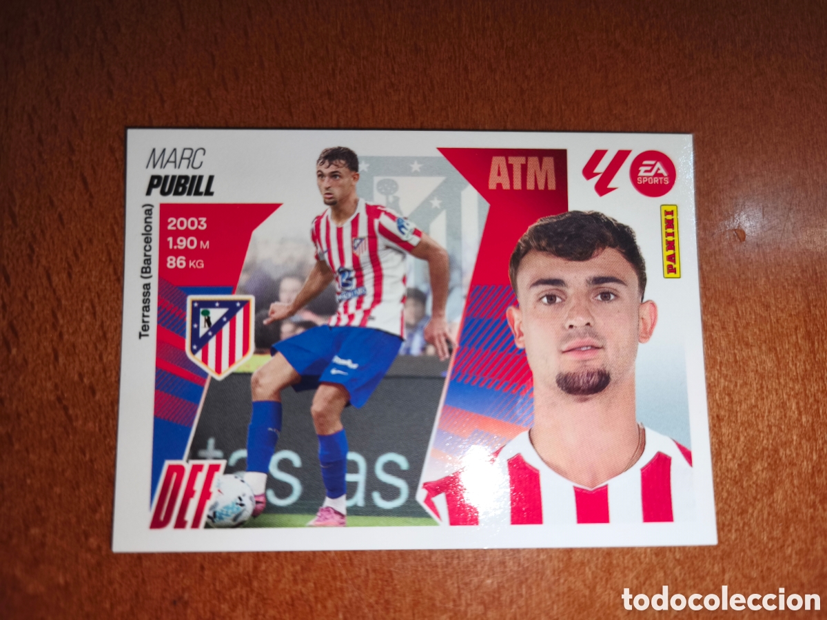 Cromos de f&uacute;tbol: Pubill coloca n&deg;5 Bis liga este 25/26 Atl&eacute;tico De Madrid