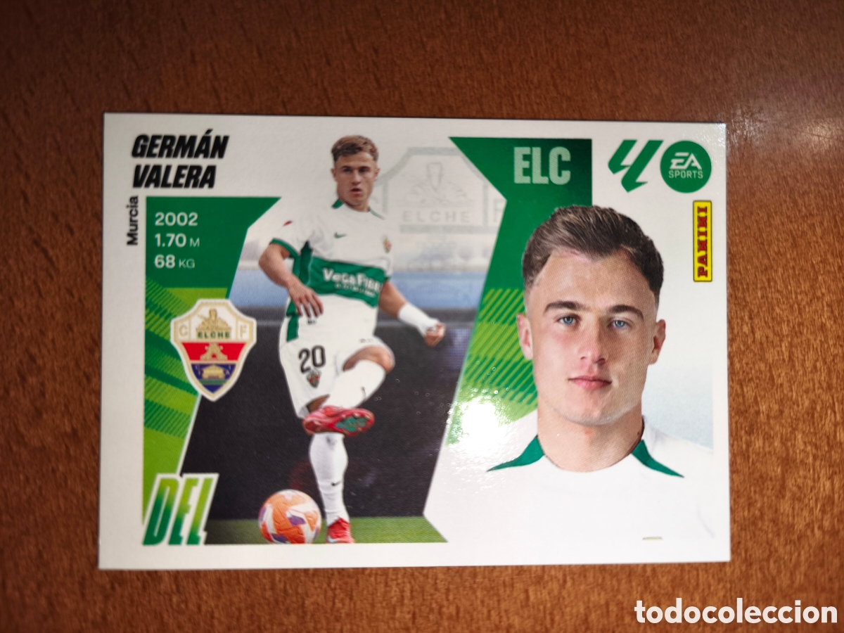 Cromos de f&uacute;tbol: Germ&aacute;n Valera n&deg;18 liga este 25/26 Elche
