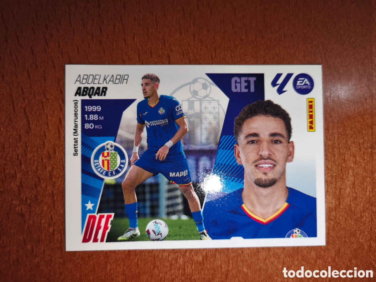 Cromos de f&uacute;tbol: Abqar coloca n&deg;7 Bis liga este 25/26 Getafe